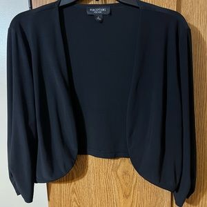 Perceptions New York Black 3/4 Sleeve Shrug (Like New Condition)